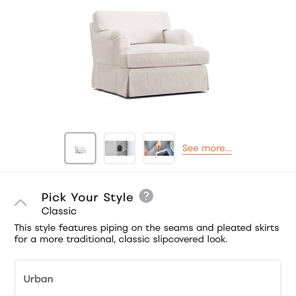 Slipcover for Ikea Stocksund Armchair Cream Linen
